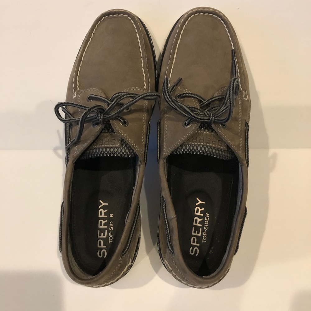 Mens Sperry Top-Siders. Grey Brown. Excellent Condition. Size 12M